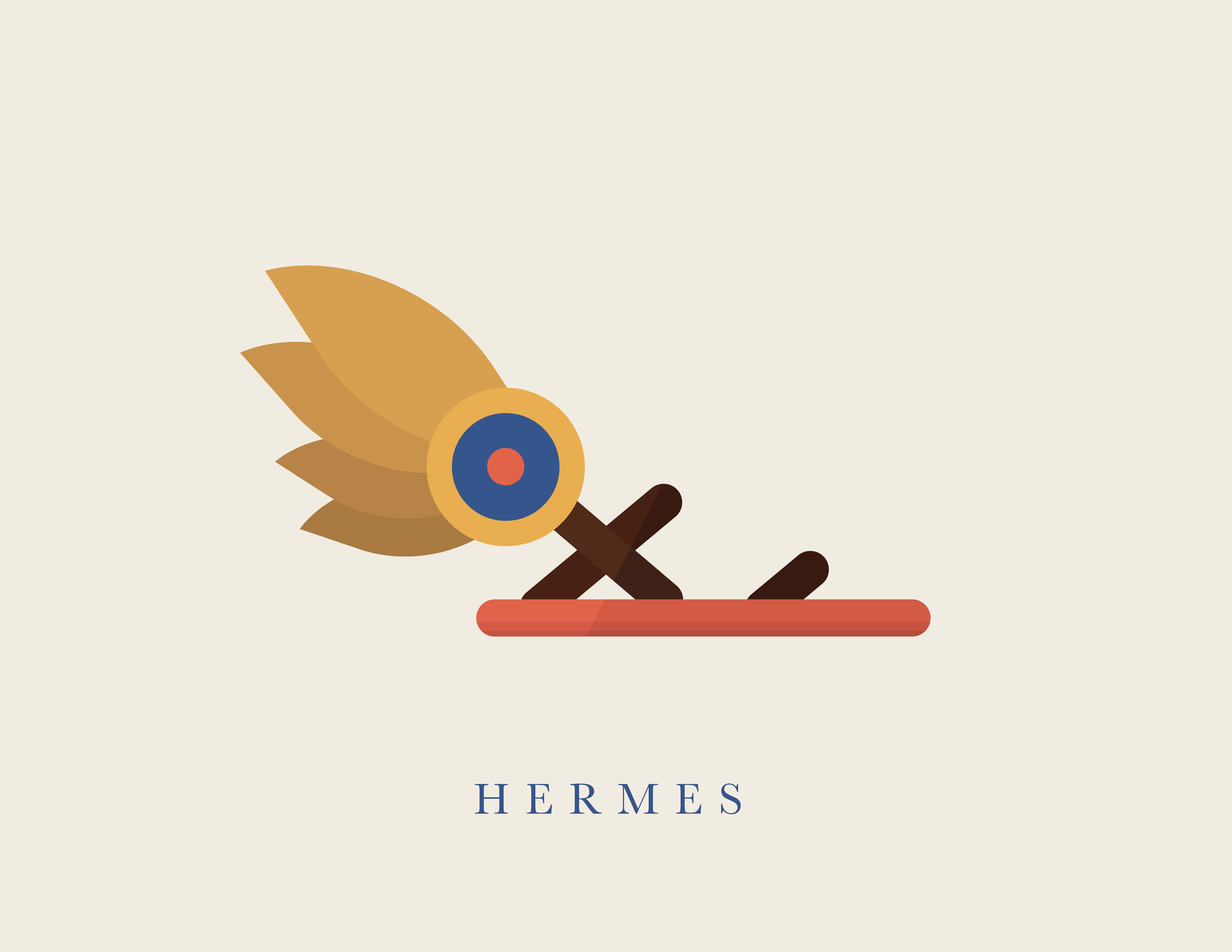 Hermes winged sandal symbol